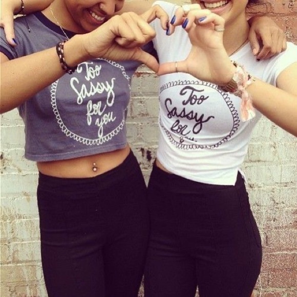 too sassy for you brandy melville graphic tee - Picture 2 of 7